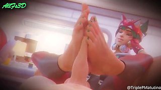 3D Foot Worship Compilation - Animated SFM Feet Blowjobs