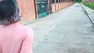 TAKING MY STEPSISTER FOR A WALK WITH A VIBRATOR STUCK IN HER PUSSY PART 1