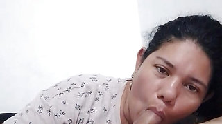 Girlfriend sucking delicious chubby deep throat submissive latina