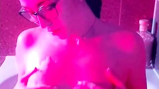 Red hair masturbates tight pussy with toys on webcam