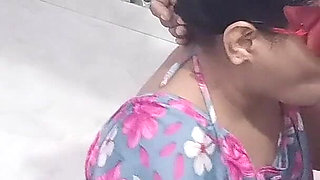 Desi Bhabhi Ka Secret Bathroom Mms - Blowjob & Hard Doggy Chudai Hindi Audio