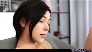 Ai's dripping cum scene by Hentai Movie