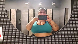 Post-workout BBW Striking a Pose and Showing off