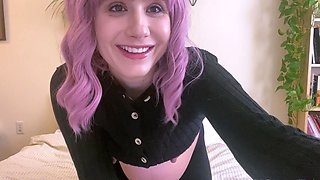 Small titted handjob lovers jerk cock