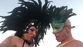 Bareback anal sex with flaming brunettes with big boobs
