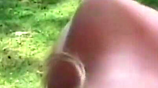 Two Teen Blondes with Big Tits Treat Each Other Pleasure Outdoors