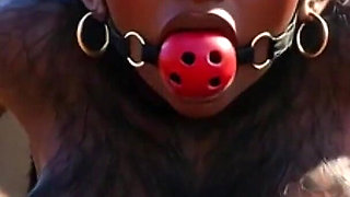 African Black Hairy Woman in Bondage - Waiting to Be Fucked by Tribe