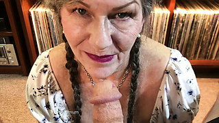 Stepmom Seduces Stepson For POV Blowjob & Facial Cumshot - Cum Addicted MILF