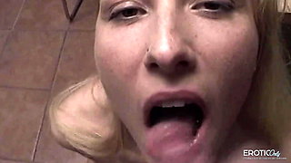 Her full teen lips suck on the sack of Uncle Karl