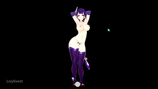 Raiden Shogun's Seductive Dance, Boobs & Fetish Fantasy in Koikatsu!