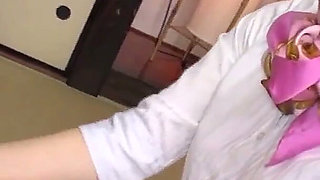 Shy D-cup Fujishima Yui Avoids His Eyes and Takes a Tatami Creampie