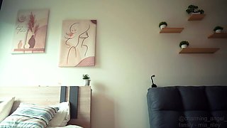 Sexy blonde amateur in pantyhose gets hot and steamy with her big boobs