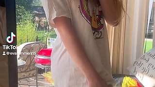 2023 August Tiktok Evasummers15 Striptease Petite PAWG Blonde