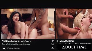ADULT TIME - POV Sneaky Public Fuck Ends In First 3-Way For Innocent Alona Bloom And Lily Starfire
