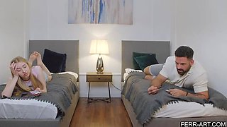 Blonde Step Sister Loses Bet and Gets Tied Up by Brother - Hardcore BDSM Sex