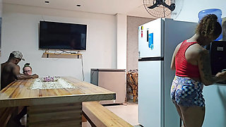STEPDAUGHTER WANTS TO HAVE SEX IN THE KITCHEN BUT SEX ENDS IN THE BEDROOM