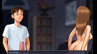 Summertime saga: college guy is having sex with his French professor in her office ep 120