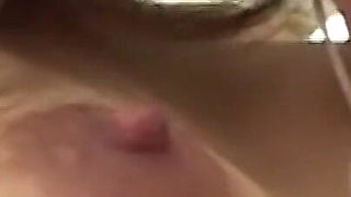 Young Brunette Asian Wife Teases Toys for Lover