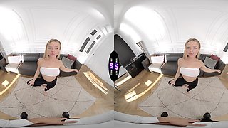 Natural tits milf Calibri grinds cock with her shaved pussy