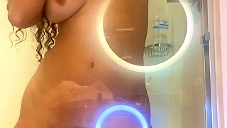 Blonde tight pussy babe solo toy fun in glamour masturbation