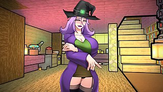 Scorching naked witch gets a blowjob in this naughty Minecraft adventure with LoveSkySanHentai