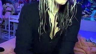 Naughty blonde teen girl loves to use her toy