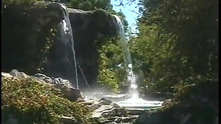 Blond fucking by the pool