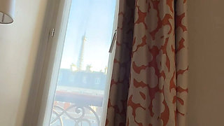 Cum Swallow Blowjob with an Eiffel Tower View