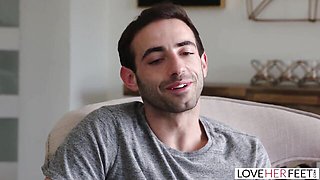 Love Her Films featuring Alex Coal's cum on feet action