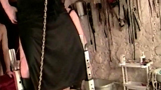 French domina makes the entire group of people do what she wants