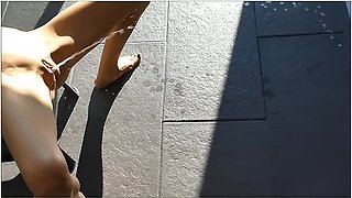 New Pissing Pee Game Extra Small Tiny Milf House Wash Outside Shutters