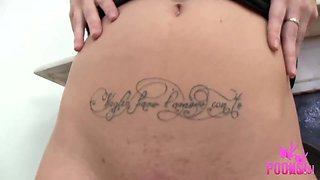 NTX -Hot Teen Milani Stuffs Her Twat With Massive Dildo!