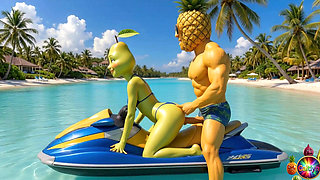 Episode 4 - Cute Pineapple Girl and Sweet Avocado Man Sharing Gentle Tropical Moments AI Hentai