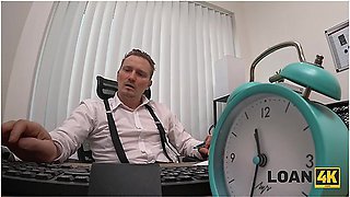 A Hot Girl Seduces a Loan Officer With Her Big Natural Tits