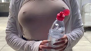 Amateur striptease and Solo masturbation