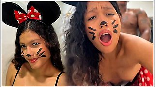 Minnie Mouse Wanted To Eat Cheese But Ended Up Eating A Cock With Her Pussy