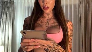 She-male Undresses And Milks Mini-mini-skirt