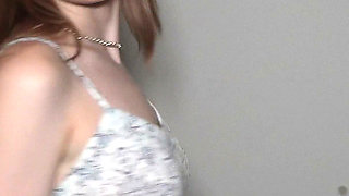 She Squeezes Her Tits While Riding His Cock