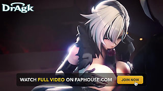 Arlecchino Fucks a Big Hilichurl Cock with Her Huge Tits 3D Paizuri Animation Genshin Impact