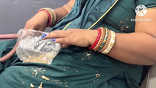 Plus-size desi aunt getting her home action on