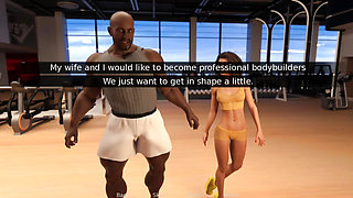 Cheating wife fucked by gym trainer in gym - my hot wife