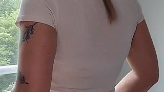 Striptease and Masturbation for the Voyeur Neighbor