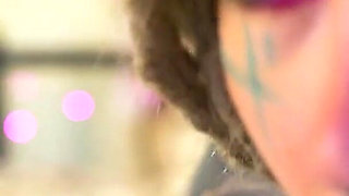 Tattoo Girl Masturbating, Fingering Her Pussy and Ass