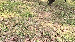 Fucked by a school student in forest,she first time forest outdoor sex by her school life boy friend.
