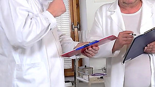 Measuring the Temperature of a Hairy Mature Pussy