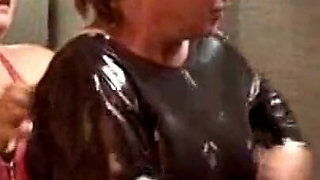 The Slave in Latex - Rough BDSM Action with Three People