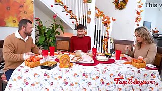 Stepmom Arietta Adams in Raunchy Thanksgiving Orgy: Family Roleplay & Taboo Fun