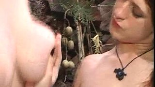 Brunette dominatrix punishes big boobed blonde Bibi Miami