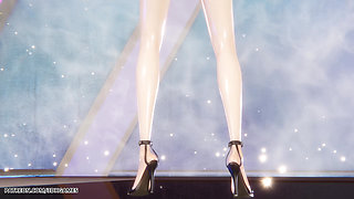 [mmd] Hyolyn - Wait Seraphine Sexy Naked Dance League of Legends Uncensored Hentai