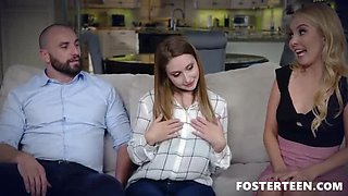 Foster Step Mom Aaliyah Love and Teen Laney Grey Threesome with Step Dad - Family Makeup Sex